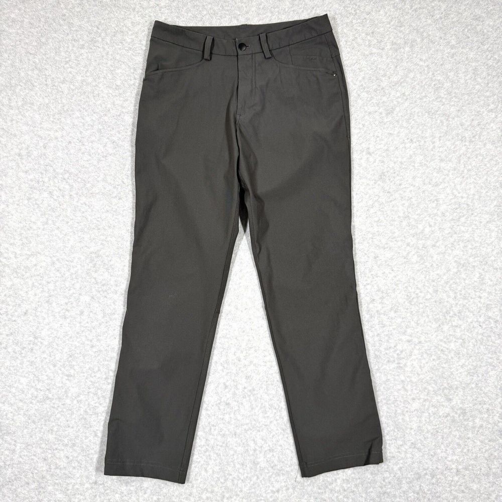 Lululemon ABC Pants Mens 32 Straight Grey Stretch 5 Pocket Chino Athleisure‎